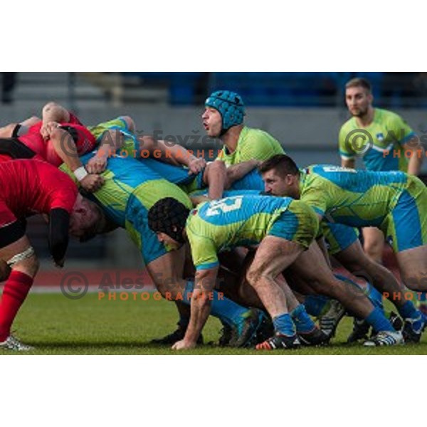 in action during rugby match Slovenia - Denmark , European Nations cup , Division 2C, ZAK, Ljubljana, Slovenia , 14.11.2015