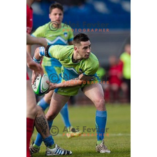 in action during rugby match Slovenia - Denmark , European Nations cup , Division 2C, ZAK, Ljubljana, Slovenia , 14.11.2015