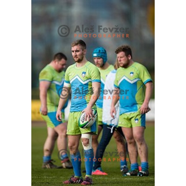 in action during rugby match Slovenia - Denmark , European Nations cup , Division 2C, ZAK, Ljubljana, Slovenia , 14.11.2015