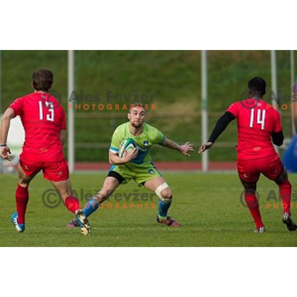 in action during rugby match Slovenia - Denmark , European Nations cup , Division 2C, ZAK, Ljubljana, Slovenia , 14.11.2015