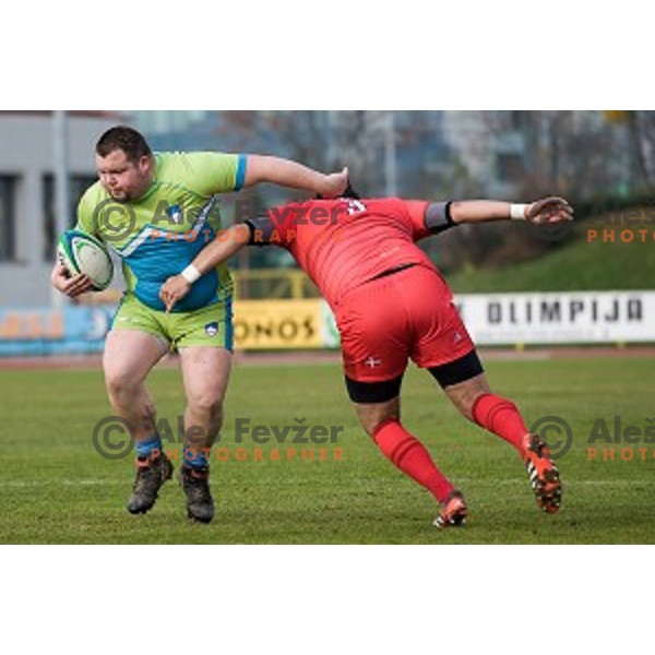 in action during rugby match Slovenia - Denmark , European Nations cup , Division 2C, ZAK, Ljubljana, Slovenia , 14.11.2015