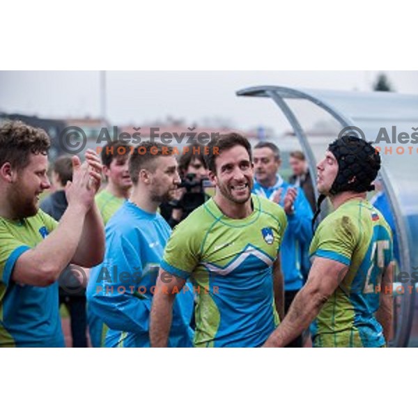 in action during rugby match Slovenia - Denmark , European Nations cup , Division 2C, ZAK, Ljubljana, Slovenia , 14.11.2015