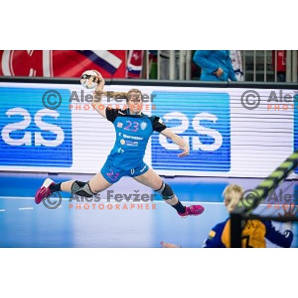 Tamara Baric in action during handball match between Krim Mercator - Rostov-Don, EHF Women\'s Champions League, Stozice, Ljubljana, 20.11.2015