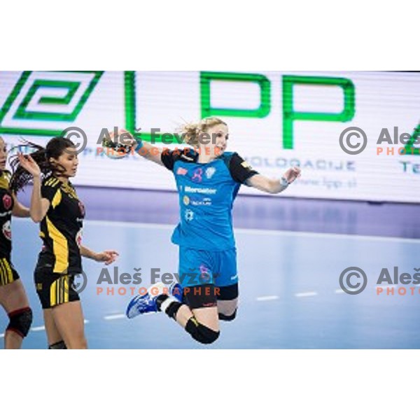 Tamara Mavsar in action during handball match between Krim Mercator - Rostov-Don, EHF Women\'s Champions League, Stozice, Ljubljana, 20.11.2015