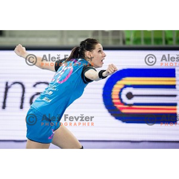 Alja Koren in action during handball match between Krim Mercator - Rostov-Don, EHF Women\'s Champions League, Stozice, Ljubljana, 20.11.2015