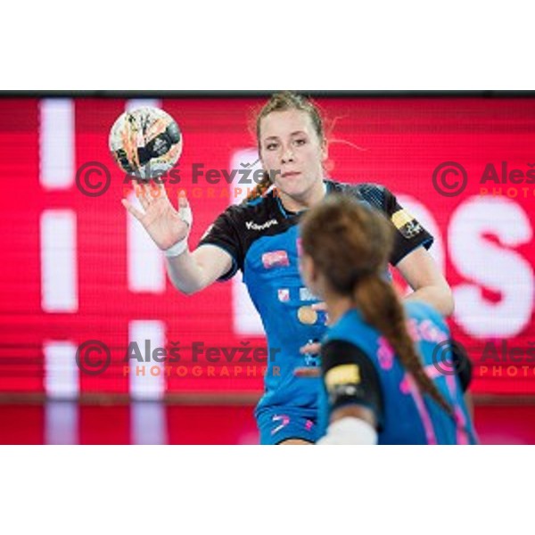 Marija Obradovic in action during handball match between Krim Mercator - Rostov-Don, EHF Women\'s Champions League, Stozice, Ljubljana, 20.11.2015