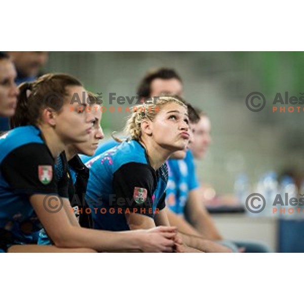 Aneja Beganovic in action during handball match between Krim Mercator - Rostov-Don, EHF Women\'s Champions League, Stozice, Ljubljana, 20.11.2015