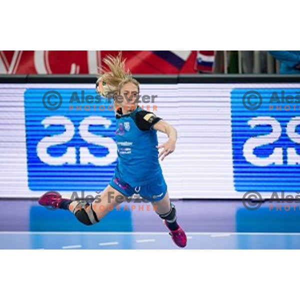 Polona Baric in action during handball match between Krim Mercator - Rostov-Don, EHF Women\'s Champions League, Stozice, Ljubljana, 20.11.2015