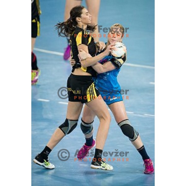 Polona Baric in action during handball match between Krim Mercator - Rostov-Don, EHF Women\'s Champions League, Stozice, Ljubljana, 20.11.2015