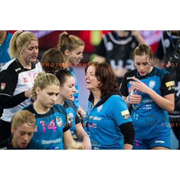 Marta Bon in action during handball match between Krim Mercator - Rostov-Don, EHF Women\'s Champions League, Stozice, Ljubljana, 20.11.2015