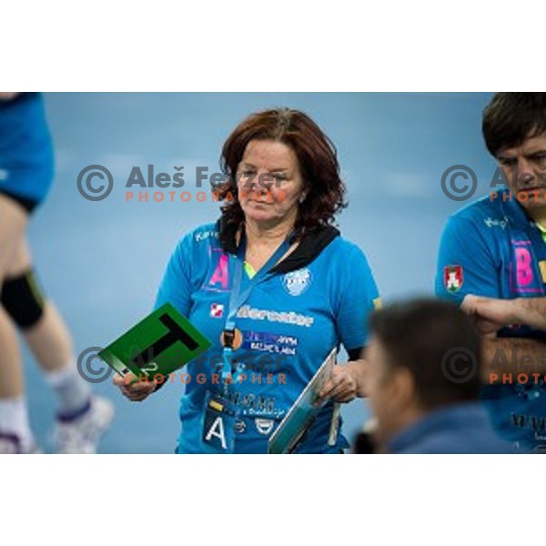 Marta Bon in action during handball match between Krim Mercator - Rostov-Don, EHF Women\'s Champions League, Stozice, Ljubljana, 20.11.2015