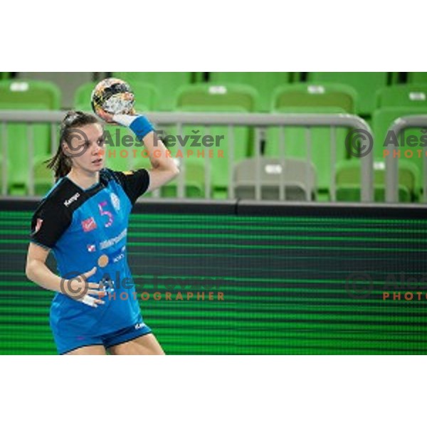 Maja Lukovic in action during handball match between Krim Mercator - Rostov-Don, EHF Women\'s Champions League, Stozice, Ljubljana, 20.11.2015