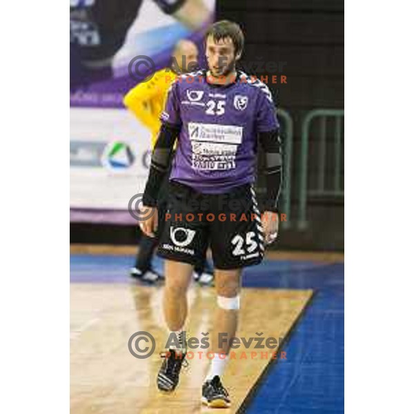 Matic Verdinek in action during EHF cup handball match, RK Maribor - CS Dinamo Bucharest, played in Tabor Hall, 21.11.2015, Maribor