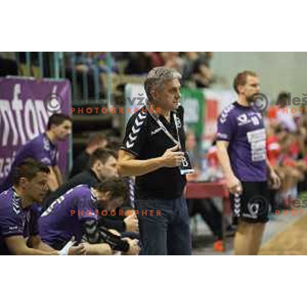 Slavko Ivezic in action during EHF cup handball match, RK Maribor - CS Dinamo Bucharest, played in Tabor Hall, 21.11.2015, Maribor