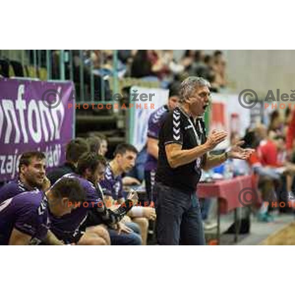 Slavko Ivezic in action during EHF cup handball match, RK Maribor - CS Dinamo Bucharest, played in Tabor Hall, 21.11.2015, Maribor