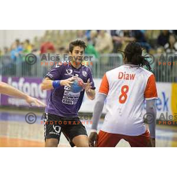 Ante Kaleb in action during EHF cup handball match, RK Maribor - CS Dinamo Bucharest, played in Tabor Hall, 21.11.2015, Maribor