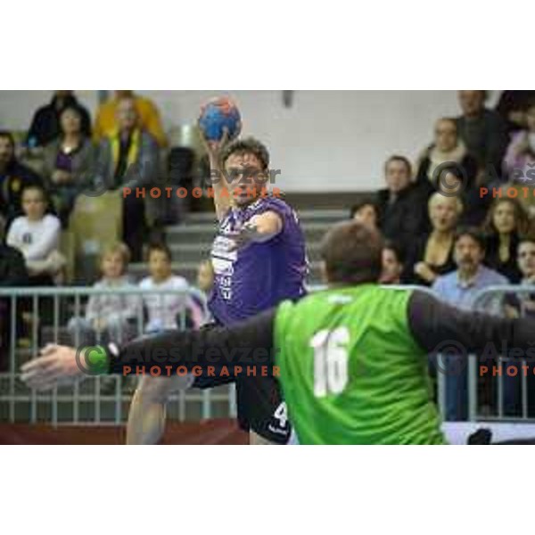 Darko Cingesar in action during EHF cup handball match, RK Maribor - CS Dinamo Bucharest, played in Tabor Hall, 21.11.2015, Maribor