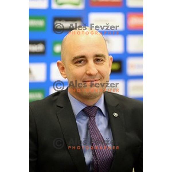 Jozko Krizan at press conference of Slovenia Nordic team for 2015/2016 World Cup ski jumping season in Ljubljana, Slovenia on November 23, 2015
