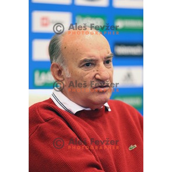 Ljubo Jasnic at press conference of Slovenia Nordic team for 2015/2016 World Cup ski jumping season in Ljubljana, Slovenia on November 23, 2015