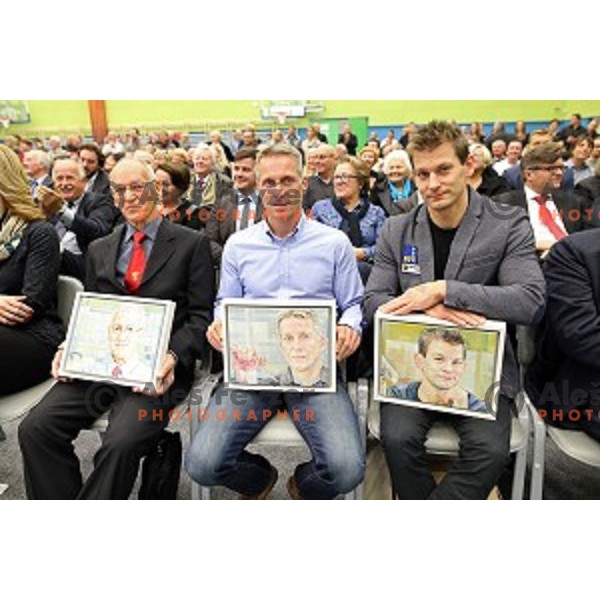 Miro Cerar, Aljaz Pegan, Mitja Petkovsek at Grand Opening of Ljubljana Gymnastic Centre in Ljubljana, Slovenia on November 27, 2015