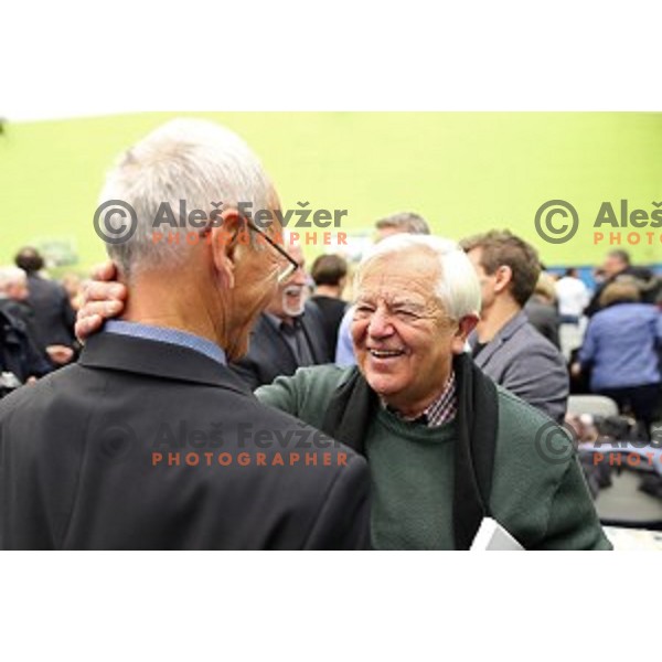 Milan Kucan at Grand Opening of Ljubljana Gymnastic Centre in Ljubljana, Slovenia on November 27, 2015