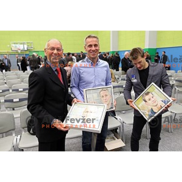 Miro Cerar, Aljaz Pegan, Mitja Petkovsek at Grand Opening of Ljubljana Gymnastic Centre in Ljubljana, Slovenia on November 27, 2015