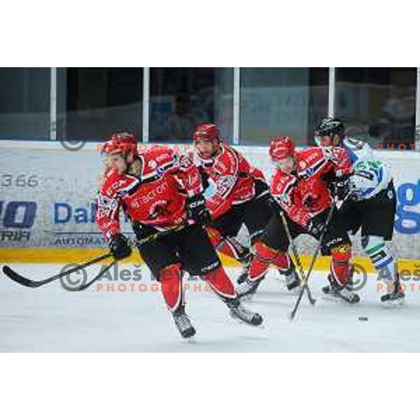 action during Final of Slovenian ice-hockey Cup between SIJ Acroni Jesenice and Telemach Olimpija in Podmezakla Hall, Jesenice on December 1, 2015