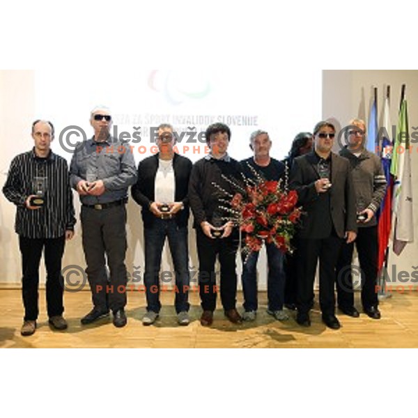 Men\'s team of Slovenia disabled sportsman of the year 2015 Gala event in Austria Trend Hotel, Ljubljana on December 8, 2015