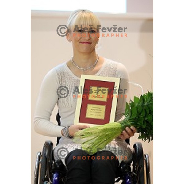 Mateja Pintar at Slovenia disabled sportsman of the year 2015 Gala event in Austria Trend Hotel, Ljubljana on December 8, 2015