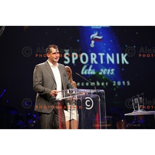 Tomaz Razingar at Slovenian sportsman of the year 2015 awards during Gala night in Cankar Hall on December 8, 2015, Ljubljana, Slovenia