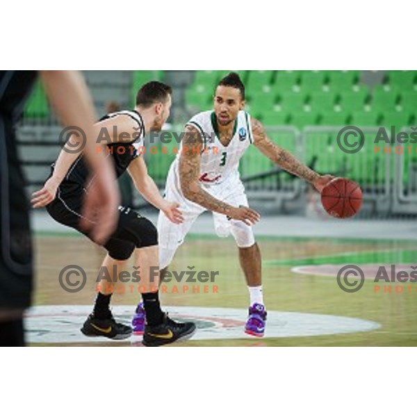 Zack Wright in action during EuroCup basketball match between Union Olimpija Ljubljana - Bilbao, Stozice, Ljubljana, 09.12.2015