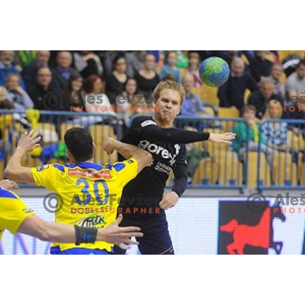 of Celje Pivovarna Lasko in action during Slovenian Cup match between Celje Pivovarna Lasko and Gorenje Velenje in Zlatorog Hall, Celje, Slovenia on December 10, 2015
