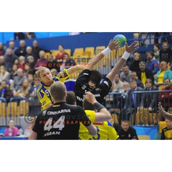 of Celje Pivovarna Lasko in action during Slovenian Cup match between Celje Pivovarna Lasko and Gorenje Velenje in Zlatorog Hall, Celje, Slovenia on December 10, 2015