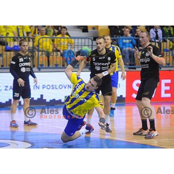 of Celje Pivovarna Lasko in action during Slovenian Cup match between Celje Pivovarna Lasko and Gorenje Velenje in Zlatorog Hall, Celje, Slovenia on December 10, 2015
