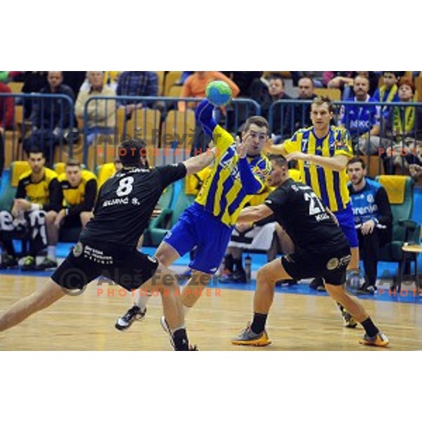 of Celje Pivovarna Lasko in action during Slovenian Cup match between Celje Pivovarna Lasko and Gorenje Velenje in Zlatorog Hall, Celje, Slovenia on December 10, 2015