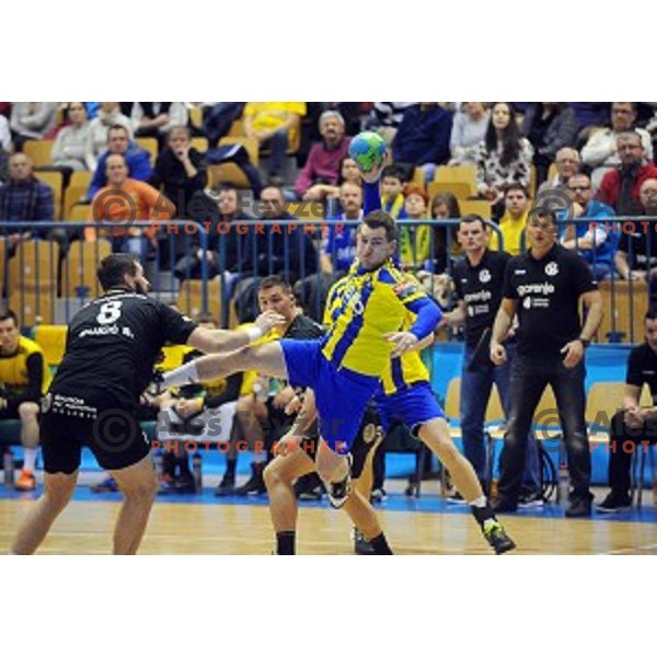 of Celje Pivovarna Lasko in action during Slovenian Cup match between Celje Pivovarna Lasko and Gorenje Velenje in Zlatorog Hall, Celje, Slovenia on December 10, 2015