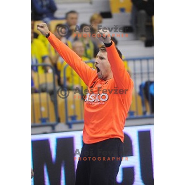 of Celje Pivovarna Lasko in action during Slovenian Cup match between Celje Pivovarna Lasko and Gorenje Velenje in Zlatorog Hall, Celje, Slovenia on December 10, 2015