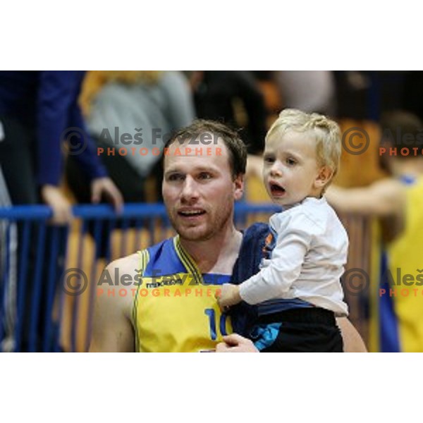 of Sencur GGD in action during Telemach league basketball match between Sencur GGD and Hopsi in Sencur Sports Hall, Slovenia on December 12, 2015