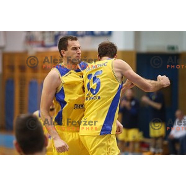 of Sencur GGD in action during Telemach league basketball match between Sencur GGD and Hopsi in Sencur Sports Hall, Slovenia on December 12, 2015