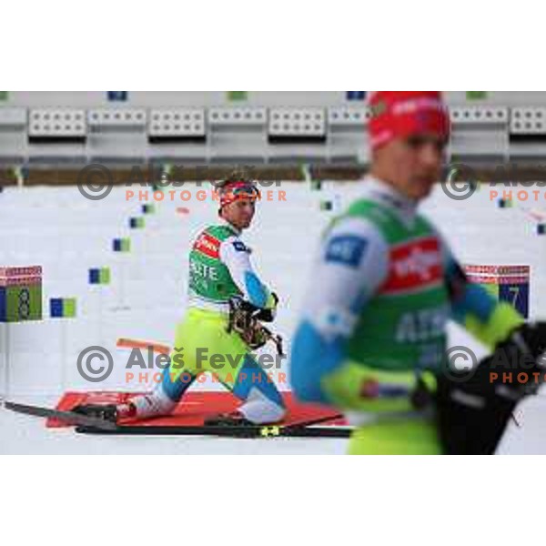 Klemen Bauer during BMW IBU World Cup Biathlon Official Training at Pokljuka, Slovenia on December 16, 2015