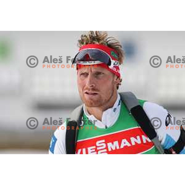 Klemen Bauer during BMW IBU World Cup Biathlon Official Training at Pokljuka, Slovenia on December 16, 2015