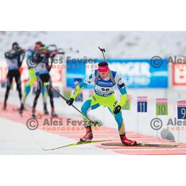 Rok Tršan during BMW IBU World Cup Biathlon Men 10k Sprint at Pokljuka, Slovenia on December 17, 2015