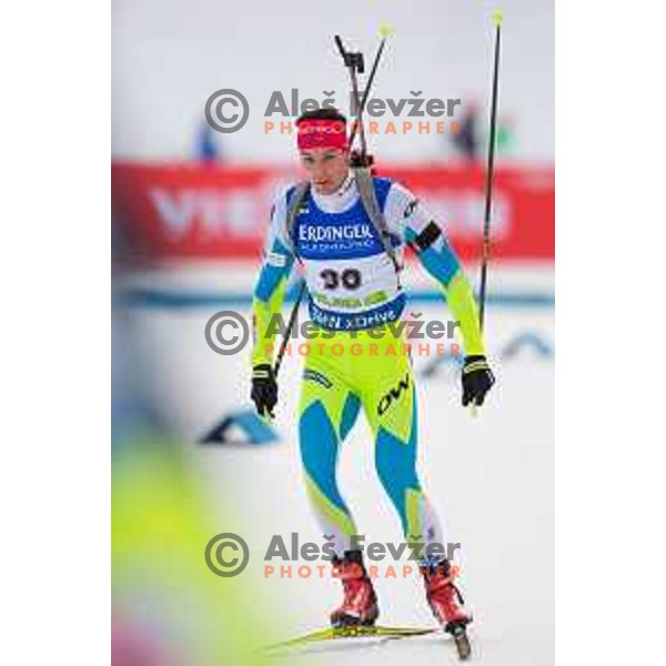 Rok Tršan during BMW IBU World Cup Biathlon Men 10k Sprint at Pokljuka, Slovenia on December 17, 2015