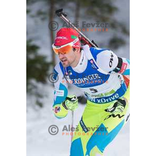 Jakov Fak during BMW IBU World Cup Biathlon Men 10k Sprint at Pokljuka, Slovenia on December 17, 2015