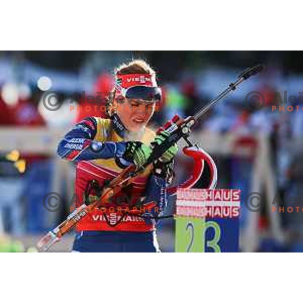 Gabriela Soukalova during BMW IBU World Cup Biathlon Women 7.5km Sprint at Pokljuka, Slovenia on December 18, 2015