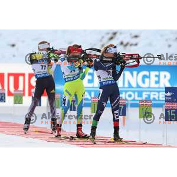 Anja Eržen during BMW IBU World Cup Biathlon Women 7.5km Sprint at Pokljuka, Slovenia on December 18, 2015