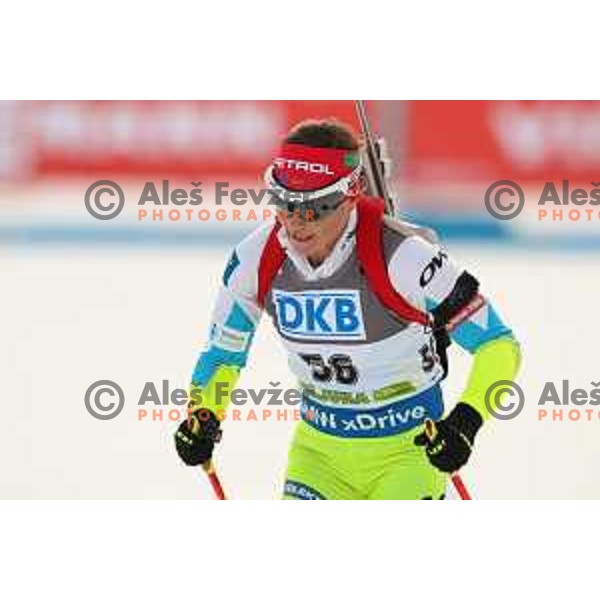 Andreja Mali during BMW IBU World Cup Biathlon Women 7.5km Sprint at Pokljuka, Slovenia on December 18, 2015