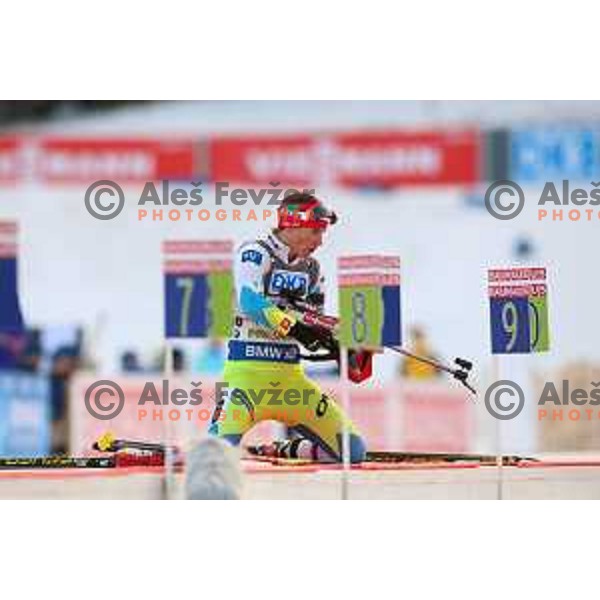 Andreja Mali during BMW IBU World Cup Biathlon Women 7.5km Sprint at Pokljuka, Slovenia on December 18, 2015