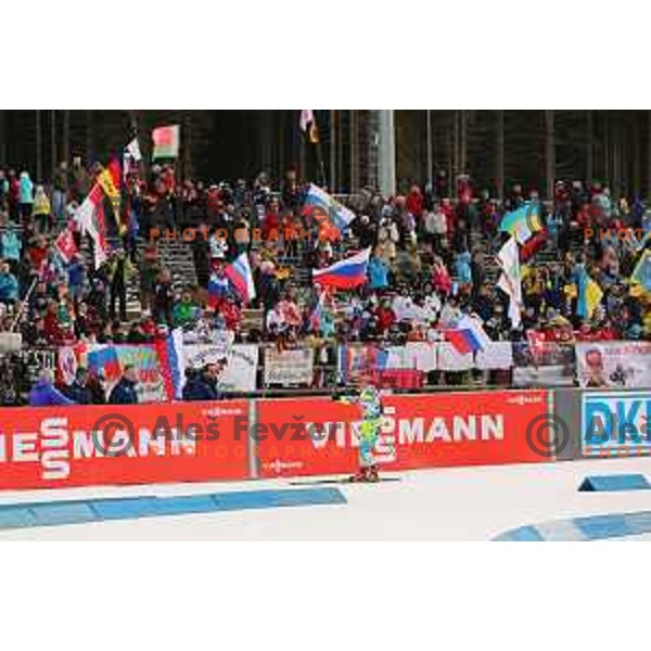 Urška Poje during BMW IBU World Cup Biathlon Women 7.5km Sprint at Pokljuka, Slovenia on December 18, 2015