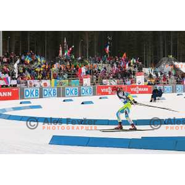 Anja Eržen during BMW IBU World Cup Biathlon Women 7.5km Sprint at Pokljuka, Slovenia on December 18, 2015